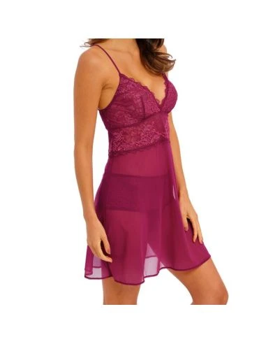 Nuisette Transparente En Dentelle LACE PERFECTION WACOAL Red Plum 1 Nuisette Transparente En Dentelle LACE PERFECTION WACOAL Red Plum