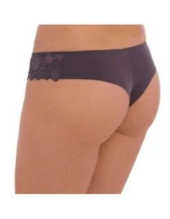 Tanga Sans Couture En Dentelle EGLANTINE Wacoal Argent