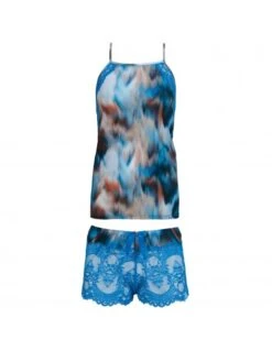 TShirt Imprimé CHRYSTALLE Bleu Lagoon WACOAL